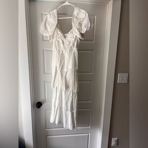 Show Me Your MuMu White Tiered Maxi Dress